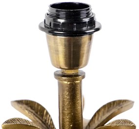 Art Deco stolná lampa bronzová s čiernou bez tienidla - Areka