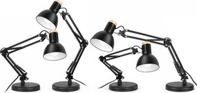 Toolight Toolight, JNH044-1T, stolná lampa s nastaviteľným ramenom, 1× E27, čierna, OSW-56235