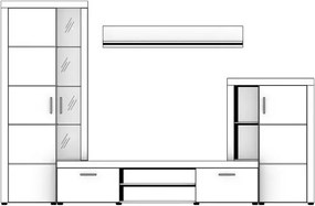 Obývacia stena Kito 2, s osvetlením