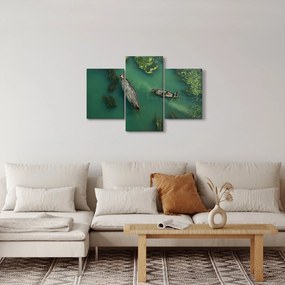 Obraz - Rybári na rieke (90x60 cm)