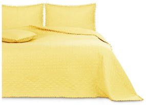 Žltá prikrývka na posteľ AmeliaHome Meadore, 170 x 210 cm