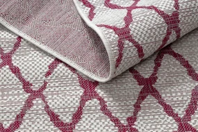 Koberec SISAL SION MREŽA 22129 ecru / fuksia
