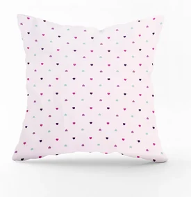 Obliečka na vankúš srdiečka Veľkost obliečok: 70 x 90 cm, Zapínanie: Gombíky