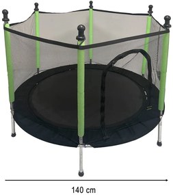 Detská záhradná trampolínová sieť 140 cm zelená