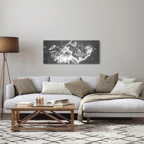 Obraz - Ilustrácie hôr (120x50 cm)