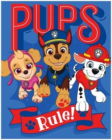 Detská fleecová deka Tlapková patrola - Paw Patrol - motív Pups Rule - 130 x 170 cm