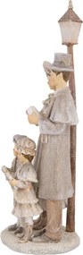 Béžová vianočná dekorácia zbor Christmas Choir - 15*11*30 cm