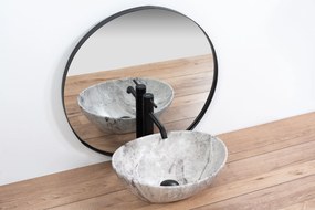Rea Sofia Light Stone, umývadlo na dosku 410x345x150 mm, imitácia kameňa-šedá, REA-U9908