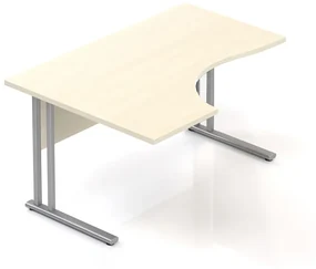 Ergonomický stôl Visio 140 x 100 cm, ľavý, javor