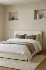 Noela Čalúnená posteľ s úložným priestorom biela TEDDY 140