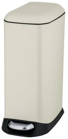 Krémový pedálový oceľový odpadkový kôš 12 l Design – Wenko