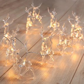 Svetelná reťaz s 10 LED sobmi 1,65 m
