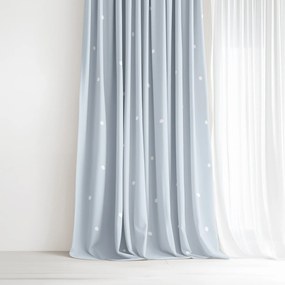 Goldea bavlnený záves - bodky na nebesky modrom 280x150 cm