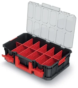 Prepravný box C, 51,7 × 33,1 × 13,4 cm, prepážky, čierna