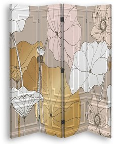 Gario Paraván Vintage kvety Rozmery: 145 x 170 cm, Prevedenie: Klasický paraván