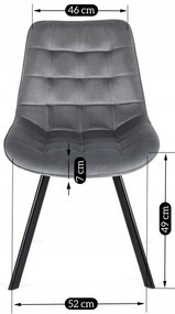 PROXIMA.store - Čalúnená jedálenska stolička RICK FARBA: béžová, MATERIÁL: zamat