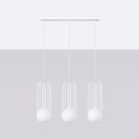 Sollux SL.1333 - Luster na lanku BRINA 3xG9/8W/230V biela