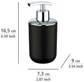 Wenko Dávkovač mydla Brasil 320 ml, čierna