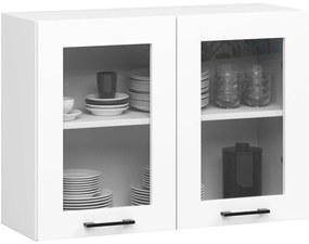 Závesná kuchynská skrinka OLIVIE W 80x58 cm matná biela