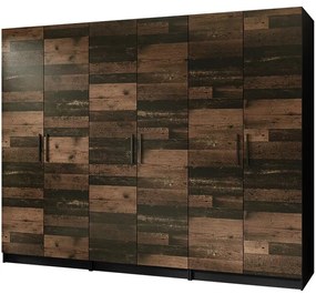 Skriňa X3 Gold 2d Čierna/Old Style