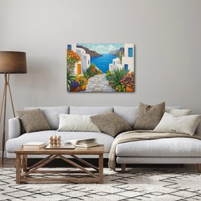 Obraz - Grécka ulička (70x50 cm)