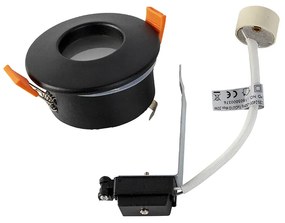 Sada 6 moderných zapustených bodových svetiel čierna IP44 - Gap