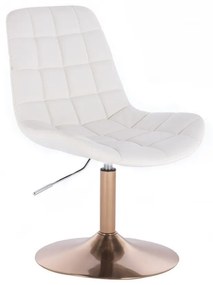 LuxuryForm DESIGN Stolička PARIS na zlatom tanieri - biela