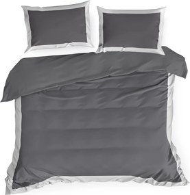 SATÉNOVÉ OBLIEČKY LAURA 160X200 CM, 2 KS 70X80 CM SIVÉ