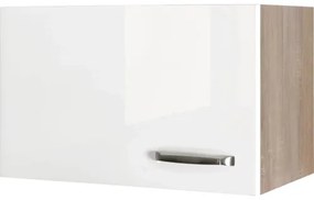 Kuchynská skrinka horná s dvierkami Flex Well Valero šírka 60 cm biela vysoko lesklá