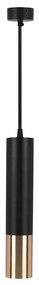 Luster na lanku 1xGU10/35W/230V 30 cm čierna/zlatá