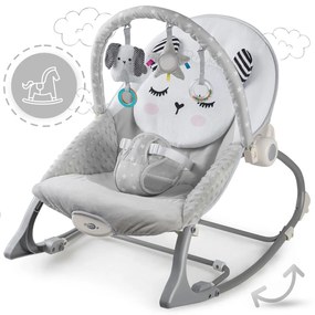 Hojdacie lehátko Nukido s vibráciou - sivé