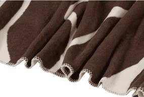 Hnedá/krémovobiela deka 150x200 cm Felu – noo.ma