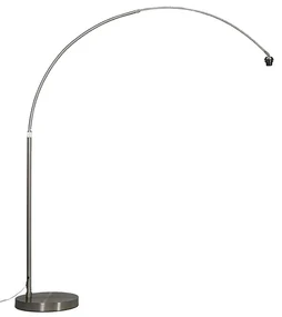 Moderná oblúková lampa oceľová nastaviteľná bez tienidla