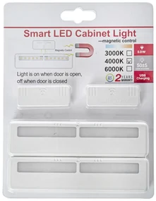 LED svietidlo, 2x LED 0,8w, 4000k, w, magnetický senzor, sada 2ks
