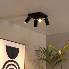 Lucide 09939/14/30 - Bodové svietidlo CLUBS 4xGU10/40W/230V čierne