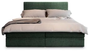 Čalúnená posteľ boxspring ISPIRA 140x200 cm zelená Matrac: Matrac Bonell pružinový