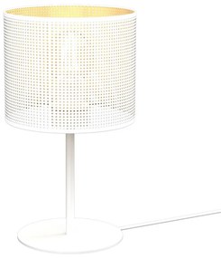 Luminex Stolná lampa LOFT SHADE 1xE27/60W/230V pr. 18 cm biela/zlatá LU5270