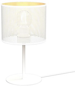 Stolná lampa LOFT SHADE 1xE27/60W/230V pr. 18 cm biela/zlatá