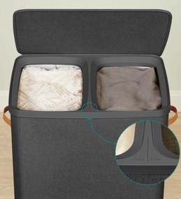 Kôš na bielizeň Daisy Black 2x85l