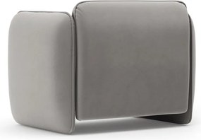 Tmavosivé zamatové kreslo Georgia – Micadoni