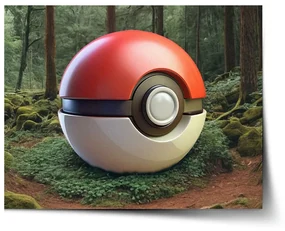 Sablio Plagát Pokemon ball Les - 60x40 cm
