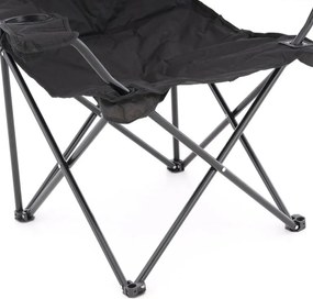 Sada 2 ks skladacích stoličiek - čierne