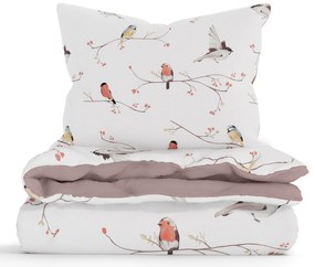 Predĺžené bavlnené obliečky Renforcé - Vtáčiky