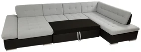 Rohová sedacia súprava Genero Sale, Dostupné poťahy: ekokoža Soft 011 + Lux 06 + Lux 5, Strana: Pravá