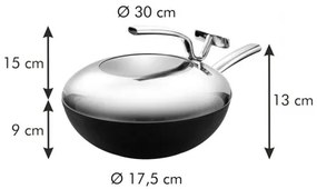 TESCOMA wok PRESIDENT ø 30 cm, s pokrievkou