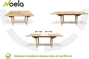 Noela Drevený rozkladací stôl Bali