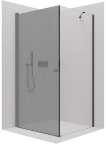 Cerano Antelo, sprchová zástena ku sprchovému kútu 80x190 cm, 6mm číre sklo, čierny profil, CER-CER-432445