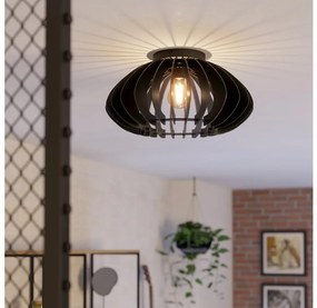 Eglo 901001 - Stropné svietidlo COSSANO 1xE27/40W/230V pr. 45 cm čierna