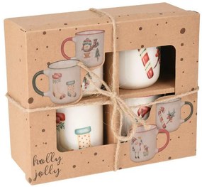 Porcelánový hrnček Christmas1 200ml sada 4ks