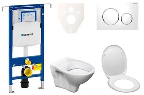 Cenovo zvýhodnený závesný WC set Geberit do ľahkých stien / predstenová montáž + WC S-Line S-line Pro 111.355.00.5ND4